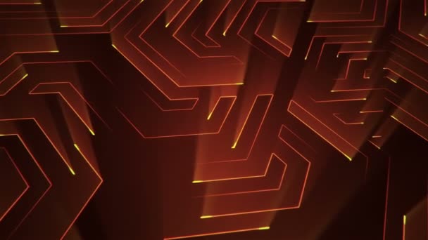 Fondo Tecnología Abstracta Con Animación Partículas Señal Eléctrica Circuito Rayas — Vídeo de stock