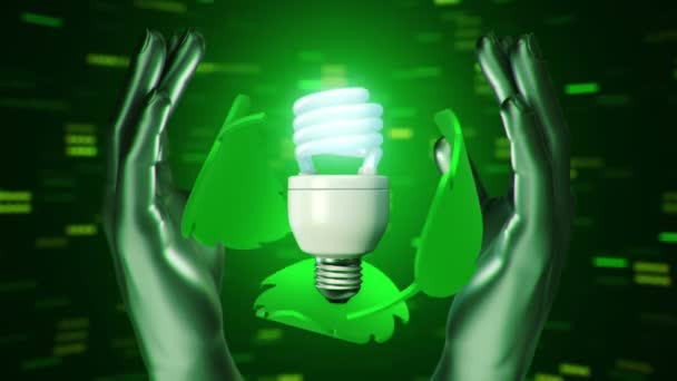 Fond Abstrait Avec Animation Lampe Sécurité Énergie Rotation Dans Les — Video