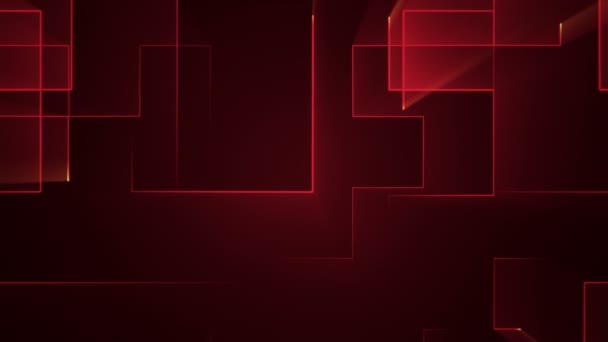 fond géométrique avec des rayures et des particules. Animation du signal électrique du circuit avec éclat rouge. Animation de boucle transparente .  