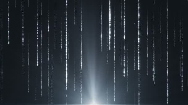 Абстрактні Високотехнологічні Кадри Падаючих Частинок Фону Анімація Безшовної Петлі — стокове відео