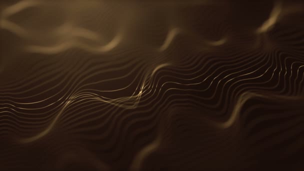Bewegung Digitaler Wellen Linierte Oberfläche — Stockvideo
