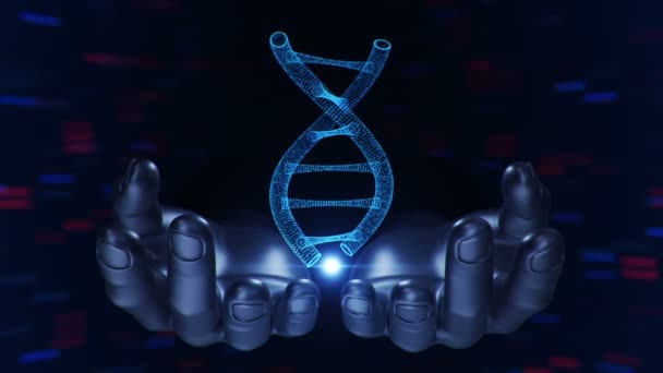 Abstract Background Animation Rotation Dna Helix Abstract Hands Human Animation — 비디오