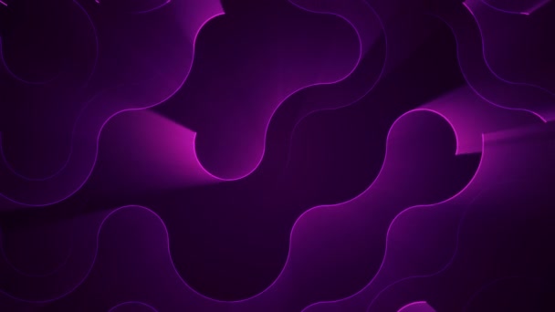 Abstract Technology Background Animation Circuit Electric Signal Particles Purple Light — Stock Video