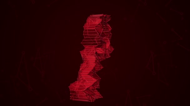 Абстрактний Фон Анімаційним Символом Клавіші Блокування Металевої Мережі Анімація Безшовної — стокове відео