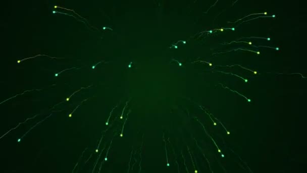 Abstrakten Hintergrund Mit Animation Von Fliegendem Feuerwerk Bunte Teilchen Licht — Stockvideo