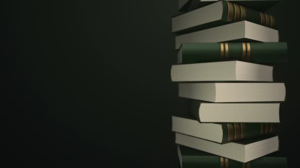 Animation Rotation Stack Colorful Books Animation Seamless Loop — 비디오