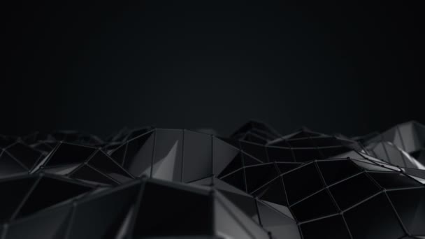 Arrière-plan résumé avec animation en mouvement du vertex de la surface polygonale. Animation d'une boucle sans rupture