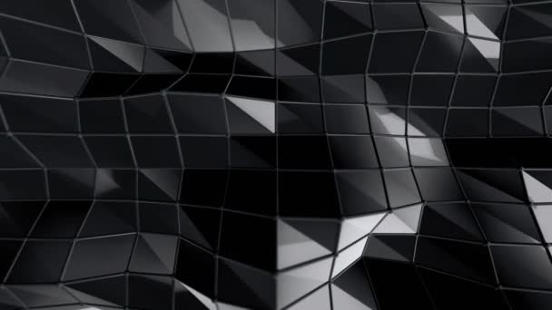 Arrière-plan résumé avec animation en mouvement du vertex de la surface polygonale. Animation d'une boucle sans rupture