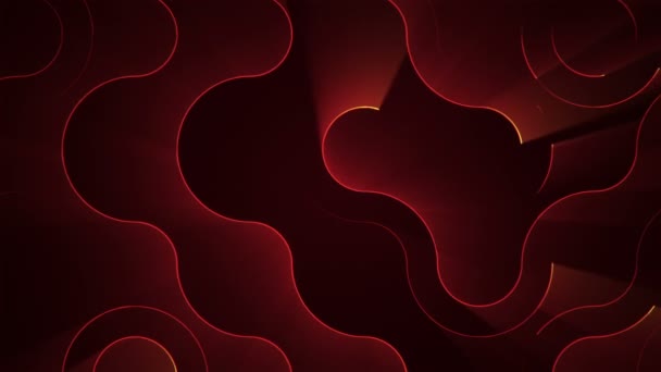 Abstract Technology Background Animation Circuit Electric Signal Particles Red Light — Stock Video