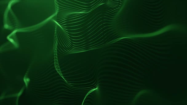 Moving of digital waves, lined surface — Stock Footage Moving Digital Waves Lined Surface Video Clip