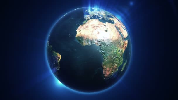 Абстрактний Фон Обертанням Сірого Земного Глобуса Анімація Безшовного Циклу — стокове відео