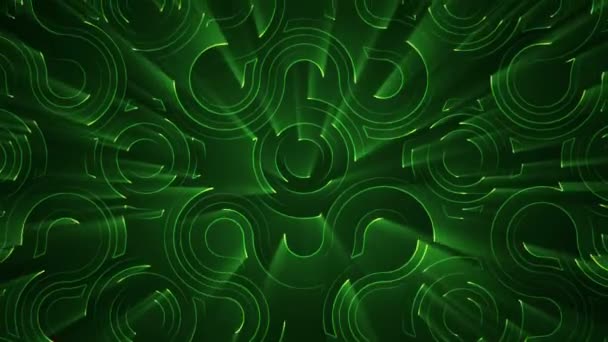 Fundo Tecnologia Abstrata Com Animação Partículas Sinal Elétrico Circuito Listras — Vídeo de Stock