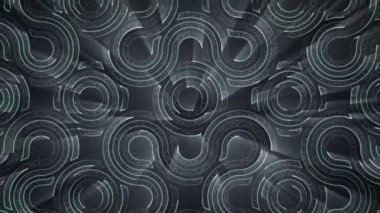 Devre elektrik sinyal parçacıkları ve ışık çizgileri animasyonu ile soyut teknoloji arka planı. Kusursuz döngünün animasyonu.