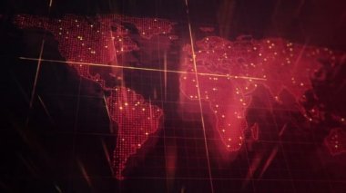 Dijital dünya haritasının manzarası