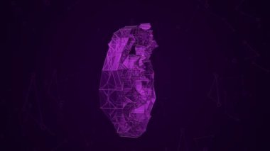 Metalik ağdaki hedefin canlandırma sembolüyle soyut arkaplan. Kusursuz döngünün animasyonu.