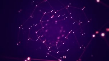 Devre elektrik sinyal parçacıkları ve yeşil ışık çizgilerinin animasyonuyla soyut teknoloji arka planı. Kusursuz döngünün animasyonu