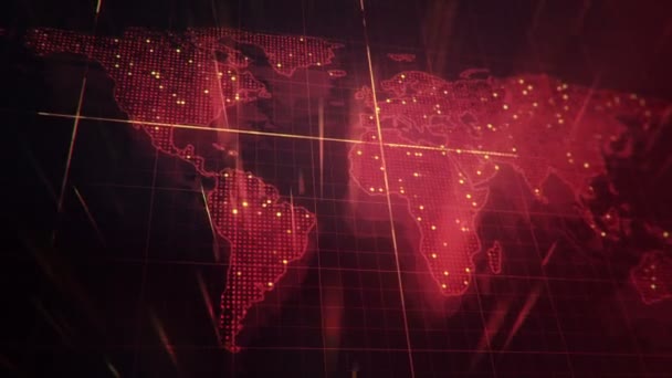 Vista Panorámica Del Mapa Del Mundo Digital — Vídeos de Stock