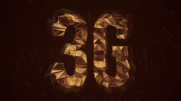 Abstract Background Animation Word Metallic Net Animación Bucle Sin Fisuras — Vídeo de stock