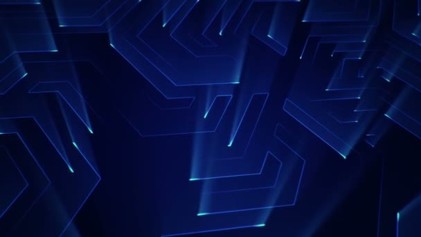 Abstract Tech Footage Background Animation Seamless Loop — 비디오