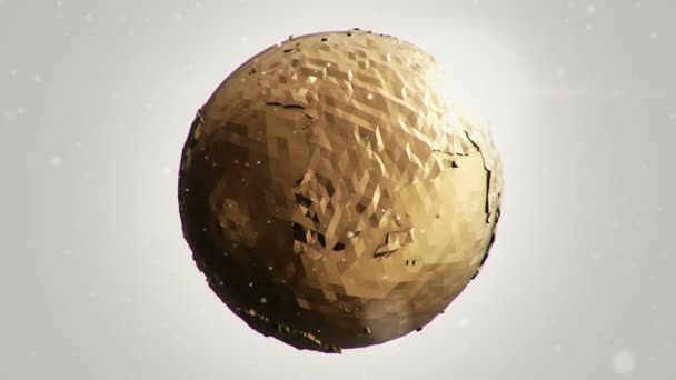 Fond abstrait avec rotation du globe terrestre gris, Animation de boucle transparente  