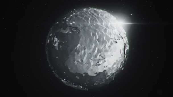 Abstrakt Bakgrund Med Rotation Grå Earth Globe Animation Sömlös Loop — Stockvideo