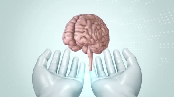 Abstract Background Animation Rotation Brain Abstract Hands Human Animation Seamless — 비디오