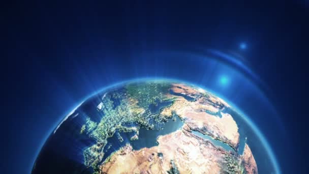 Fond Abstrait Avec Rotation Globe Terrestre Gris Animation Boucle Transparente — Video