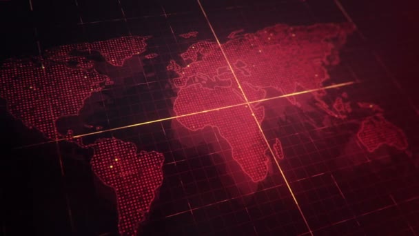 Карта Цифрового Мира — стоковое видео