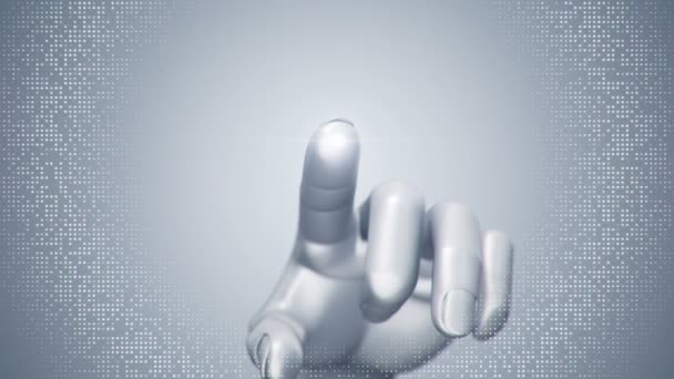 Mão Digital Clicando Tela Sensível Toque — Vídeo de Stock