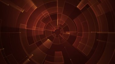 Çizgilerin geometrik arka planında parçacıkların olduğu devre elektrik sinyalinin animasyonu. Kusursuz döngünün animasyonu.  