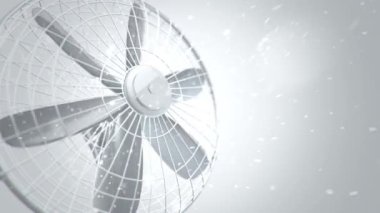 Dönen yelpazenin 3 boyutlu animasyon görüntüleri. Kusursuz döngünün animasyonu