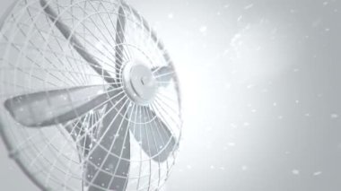 Dönen yelpazenin 3 boyutlu animasyon görüntüleri. Kusursuz döngünün animasyonu