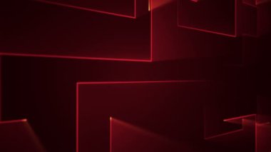 Çizgilerin geometrik arka planında parçacıkların olduğu devre elektrik sinyalinin animasyonu. Kusursuz döngünün animasyonu.  