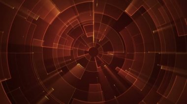 Çizgilerin geometrik arka planında parçacıkların olduğu devre elektrik sinyalinin animasyonu. Kusursuz döngünün animasyonu.  