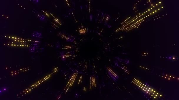 Elektrik Sinyal Parçacıkları Işıkların Animasyonuyla Soyut Teknoloji Arka Planı Kusursuz — Stok video