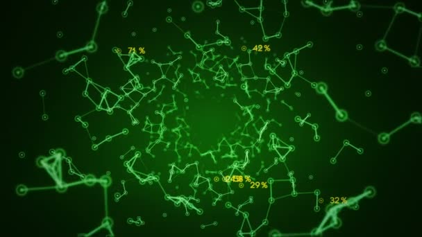 Fondo Abstracto Con Presentación Datos Rutas Conexión Los Usuarios Dentro — Vídeos de Stock