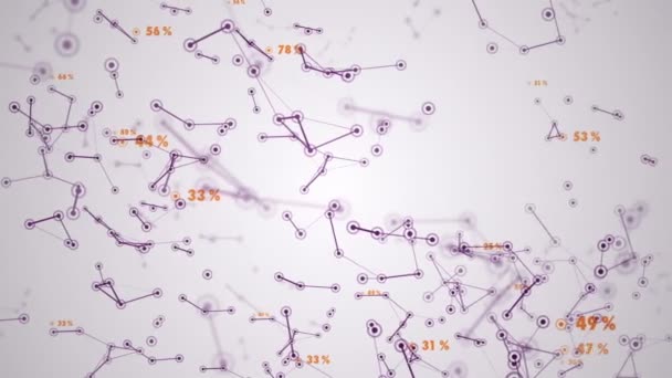 Abstracte Achtergrond Met Presentatie Van Data Verbindingspaden Van Gebruikers Binnen — Stockvideo