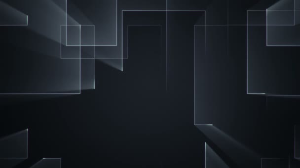 Animation du signal électrique du circuit avec fond géométrique de rayures à particules. Animation de boucle transparente .  