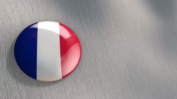 Κινούμενο Κύμα Πολύχρωμο Pin Σημαία Της Γαλλίας Κινούμενα Σχέδια Χωρίς — Αρχείο Βίντεο