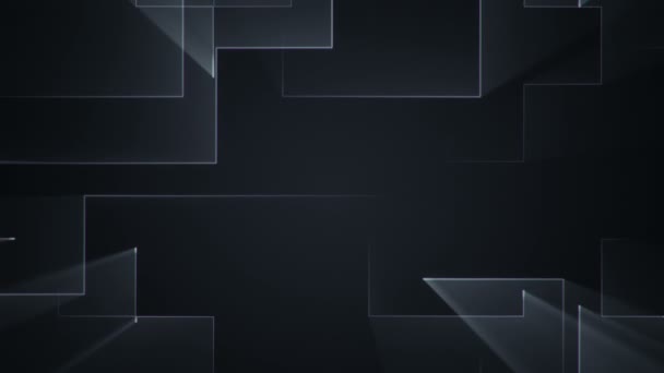 Animation du signal électrique du circuit avec fond géométrique de rayures à particules. Animation de boucle transparente .  