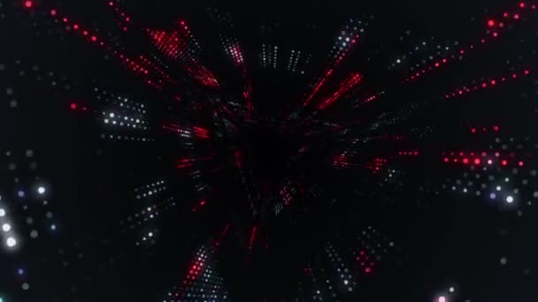 Abstract Technology Background Animation Electric Signal Particles Lights Animation Seamless — Stock Video