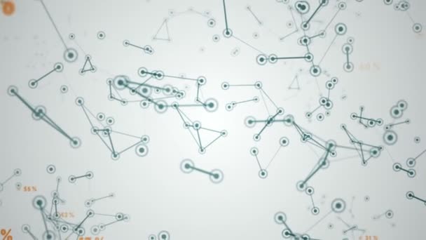 Абстрактный Фон Представлением Данных Путями Подключения Пользователей Внутри Сетей Анимация — стоковое видео