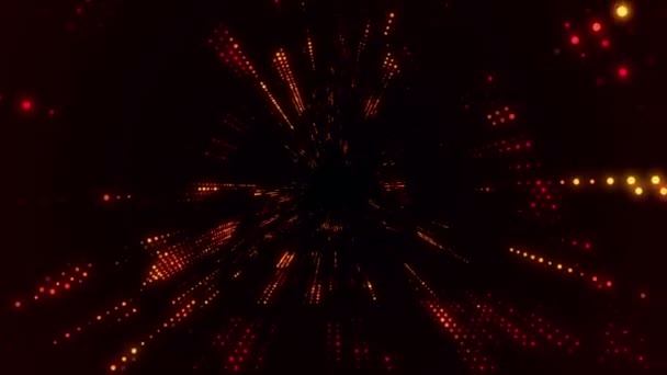 电信号粒子和灯的动画技术背景 无缝循环动画 — 图库视频影像
