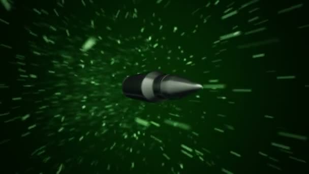 Animation Von Fliegenden Kugeln Zwischen Geschwindigkeitslinien Animation Einer Nahtlosen Schleife — Stockvideo
