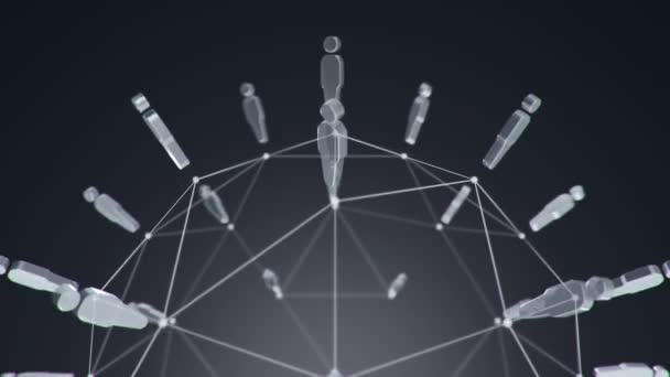 Abstract Achtergrond Met Animatie Cloud Netwerk Van Het Aansluiten Van — Stockvideo