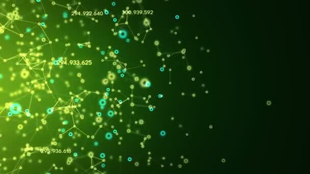 Abstract Achtergrond Met Animatie Cloud Netwerk Van Het Aansluiten Van — Stockvideo