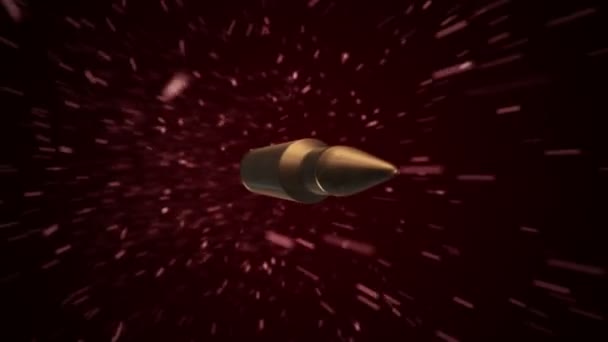 Animasi Peluru Terbang Antara Garis Kecepatan Animasi Loop Mulus — Stok Video