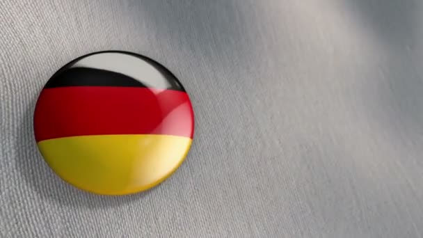 Animation Waving Colorful Pin Flag Germany Animation Seamless Loop — Stock Video