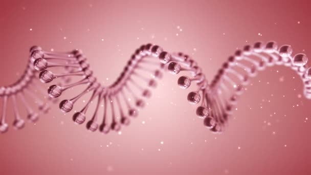 Abstrakt Vetenskaplig Bakgrund Med Animation Rotation Dna Helix Från Glas — Stockvideo