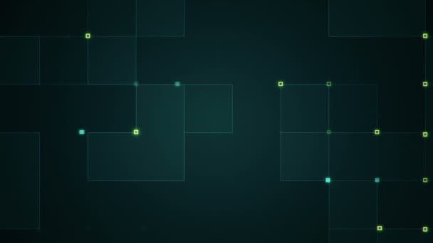 Animation Des Stromkreises Elektrisches Signal Mit Geometrischem Hintergrund Von Streifen — Stockvideo